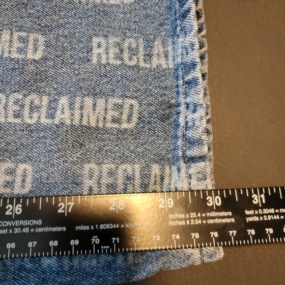 ASOS Reclaimed Vintage Women's‎ High Rise 90s Monogram Print Dad Jeans Size 26 - Picture 14 of 14